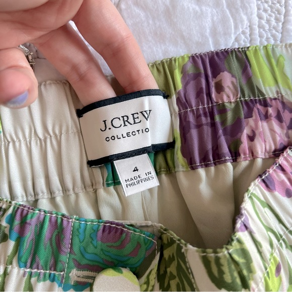 NWT - J. Crew Collection - Pull-on Crop Pant in Ratti Leafy Floral - Picture 8 of 14